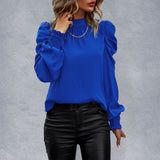 Luna Puff Sleeve Solid Colour Women's Shirt