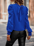 Luna Puff Sleeve Solid Colour Women's Shirt
