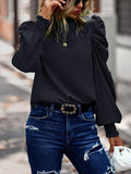 Luna Puff Sleeve Solid Colour Women's Shirt