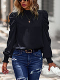 Luna Puff Sleeve Solid Colour Women's Shirt