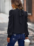 Luna Puff Sleeve Solid Colour Women's Shirt