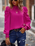 Luna Puff Sleeve Solid Colour Women's Shirt
