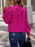 Luna Puff Sleeve Solid Colour Women's Shirt