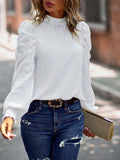 Luna Puff Sleeve Solid Colour Women's Shirt