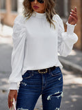Luna Puff Sleeve Solid Colour Women's Shirt
