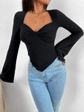 Luna Trumped Sleeve Irregular Top