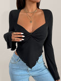Luna Trumped Sleeve Irregular Top