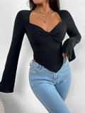 Luna Trumped Sleeve Irregular Top