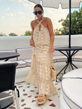 Luna 3D Flower Maxi Dress