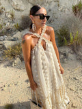 Luna 3D Flower Maxi Dress