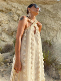 Luna 3D Flower Maxi Dress