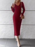 Luna Long Slim Sweater Dress