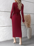 Luna Long Slim Sweater Dress