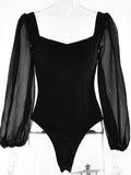 Luna Square Neck Long Sleeves Bodysuit