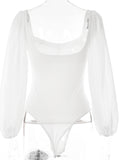 Luna Square Neck Long Sleeves Bodysuit