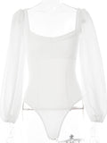 Luna Square Neck Long Sleeves Bodysuit