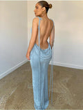 Luna Backless Long Tube Dress