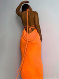 Luna Backless Long Tube Dress