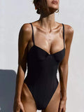Luna Floral One-piece Low-cut High-cross Swimsuit