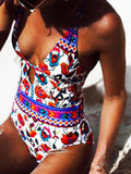 Luna One Piece Floral Backless Swimwear