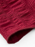 Luna Pleated Solid Colour Long-Sleeved Dress