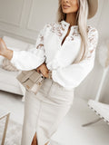 Luna Women's Lace Patchwork Shirt