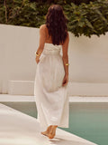 Luna Wide Strap Halter Backless Dress