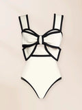 Luna One Piece Bow Swimwear and Polka Dot Skirt