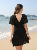 Luna Hollow Elastic Waist Beach Dress