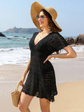 Luna Hollow Elastic Waist Beach Dress