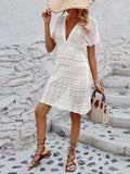 Luna Hollow Elastic Waist Beach Dress