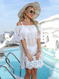 Luna Off-the-shoulder Cape Sleeve Dress