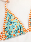Luna Contrast Print Strappy Bikini