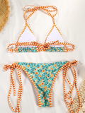 Luna Contrast Print Strappy Bikini