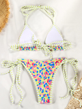 Luna Contrast Print Strappy Bikini