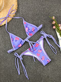 Luna Contrast Print Strappy Bikini