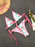 Luna Contrast Print Strappy Bikini