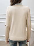 Luna Women's Embroidered Love Heart Long Sleeve Sweater
