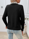 Luna Women's Embroidered Love Heart Long Sleeve Sweater