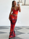 Luna Floral Top Maxi Skirt Set