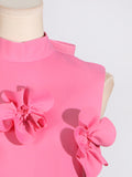 Luna 3D Flower Long Dress