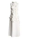 Luna 3D Flower Long Dress