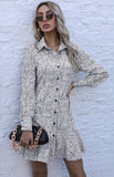 Luna Lapel Shirt Dress