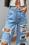 Luna Ripped Women's Denim Trousers