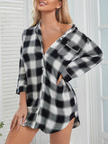 Luna Loungewear Plaid Shirt