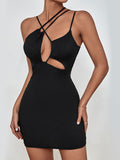Luna Black Cut Out Mini Dress