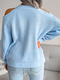 Luna Bleu Cold Shoulder Knit Sweater