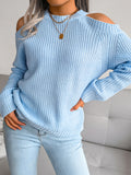Luna Bleu Cold Shoulder Knit Sweater