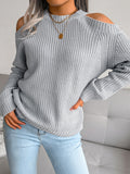 Luna Bleu Cold Shoulder Knit Sweater
