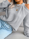 Luna Bleu Cold Shoulder Knit Sweater